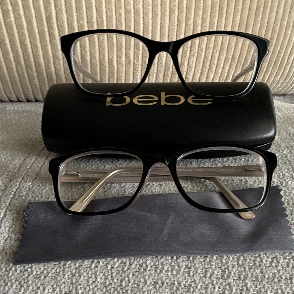 bebe Join the club bundle of 2 eyeglasses BB5075 size 52-17-135 used great condi